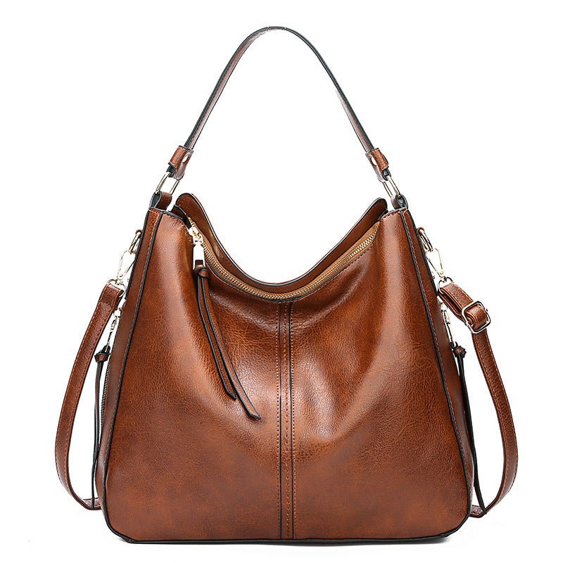Hobos Zipper Bucket Bags With Adjustable Shoulder - strap Handbags Temperament High Capacity Messenger Shoulder Bag For Women - Day Trip So Cal