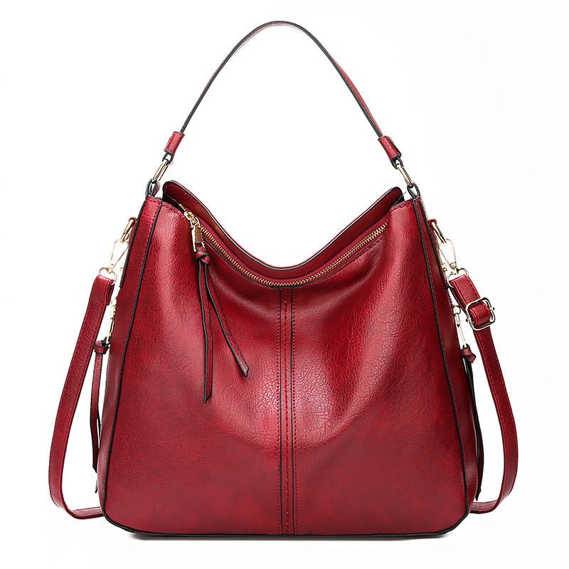Hobos Zipper Bucket Bags With Adjustable Shoulder - strap Handbags Temperament High Capacity Messenger Shoulder Bag For Women - Day Trip So Cal