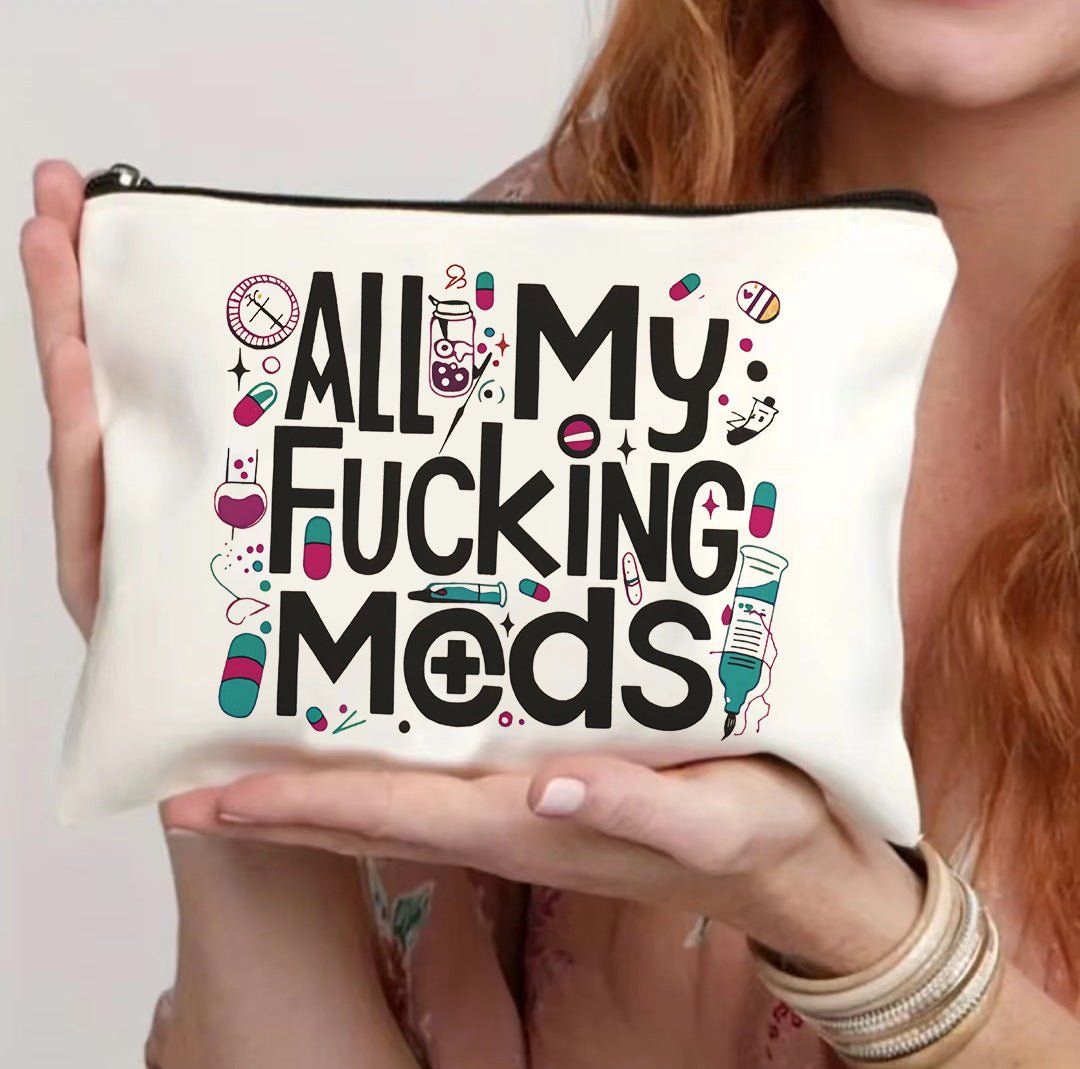 Canvas Zipper Polyester Cosmetics Bag - Day Trip So Cal