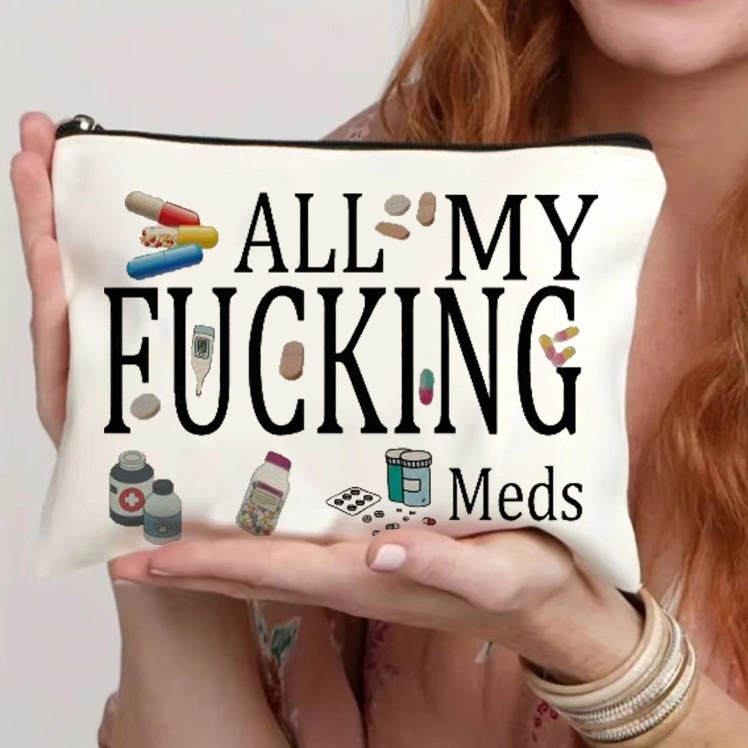 Canvas Zipper Polyester Cosmetics Bag - Day Trip So Cal