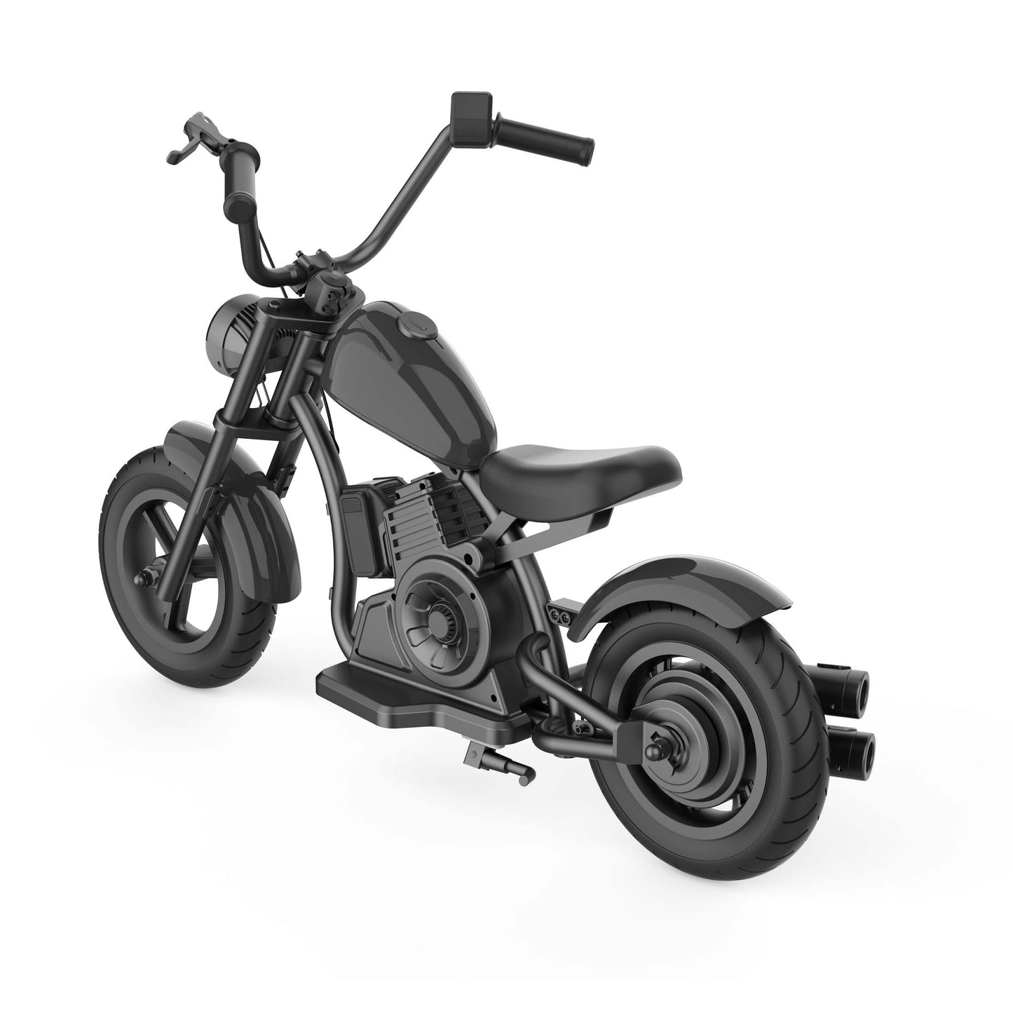 Youmota Electric Bike, 10mph & 150lb Max, 24V Ride On Toy For Kids With LED Lights, Motorcycle Sound, Drum Brake, Handbrake, Twist - Grip Throttle, 12inch Air - filled Tires - Black - Day Trip So Cal