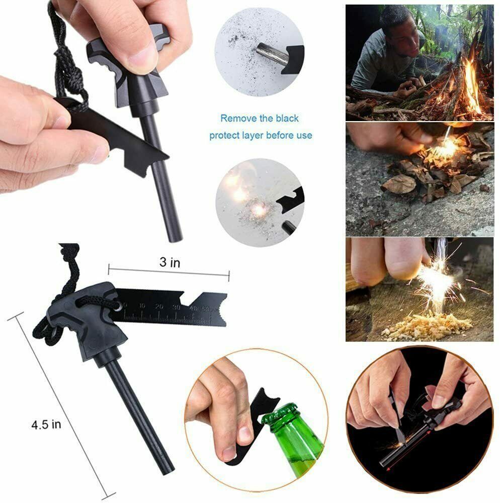 14 - In - 1 Outdoor Emergency Survival Kit Camping Hiking Tactical Gear Case Set Box - Day Trip So Cal