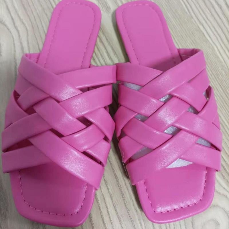 Summer Casual Outdoor Leather Flat Women Slippers Blue/Pink/Beige - Day Trip So Cal