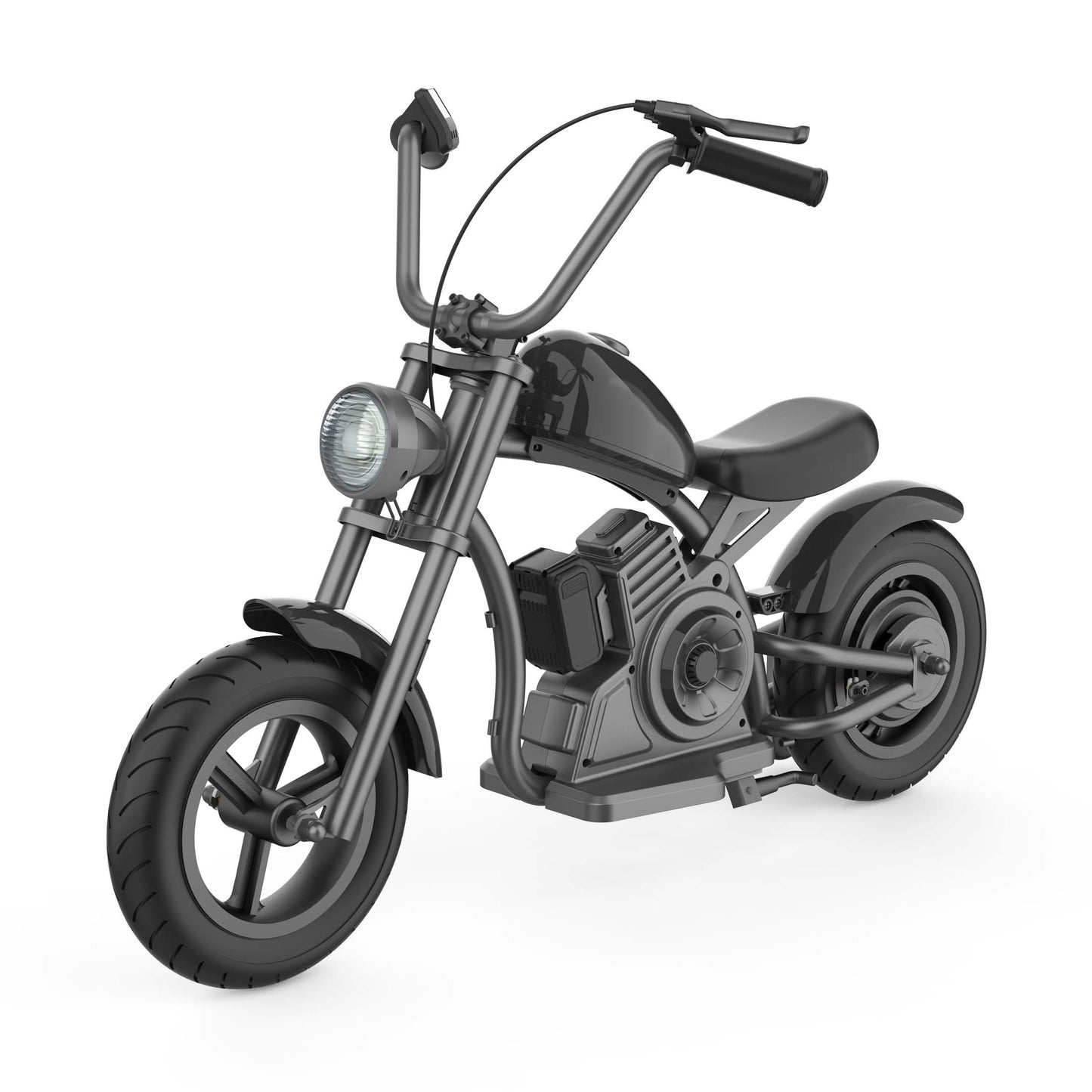 Youmota Electric Bike, 10mph & 150lb Max, 24V Ride On Toy For Kids With LED Lights, Motorcycle Sound, Drum Brake, Handbrake, Twist - Grip Throttle, 12inch Air - filled Tires - Black - Day Trip So Cal