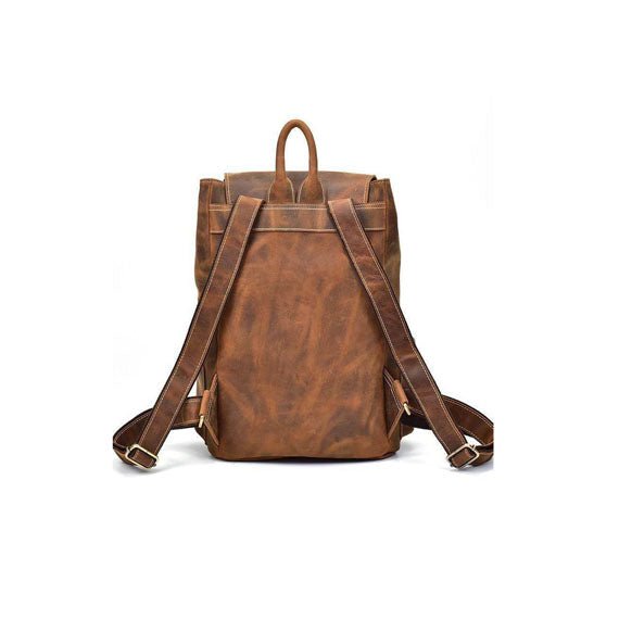 Buffalo Leather Backpack Handmade Unisex Backpack Travel Outdoor Bag - Day Trip So Cal